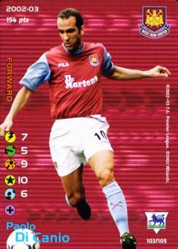 2002 Wizards Football Champions Premier League 2002-2003 #103 Paolo Di Canio Front