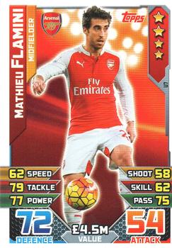 2015-16 Topps Match Attax Premier League Extra #U7 Mathieu Flamini Front