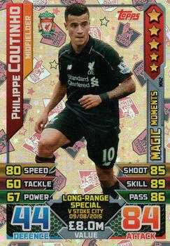 2015-16 Topps Match Attax Premier League Extra - Magic Moments #MM2 Philippe Coutinho Front