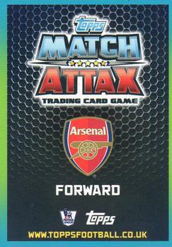 2015-16 Topps Match Attax Premier League Extra - Limited Edition - Silver #LE1 Alexis Sanchez Back