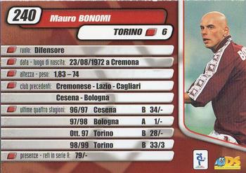 2000 DS Pianeta Calcio Serie A #240 Mauro Bonomi Back