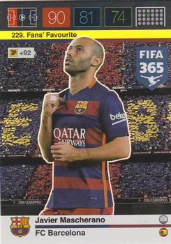 2015 Panini Adrenalyn XL FIFA 365 #229 Javier Mascherano Front