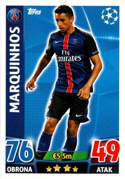 2015-16 Topps Match Attax UEFA Champions League Polish #58 Marquinhos Front