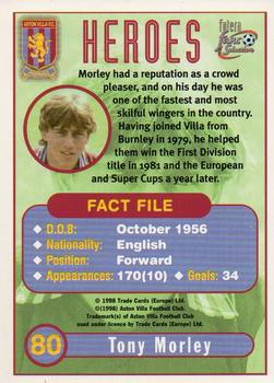 1998 Futera Aston Villa Fans Selection - Foil #80 Tony Morley Back