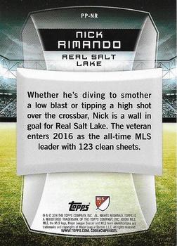 2016 Topps MLS - Presence of the Pitch #PP-NR Nick Rimando Back