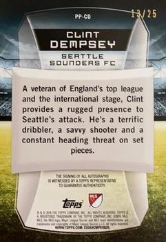 2016 Topps MLS - Presence of the Pitch Autographs #PP-CD Clint Dempsey Back