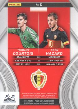 2016 Panini Prizm UEFA Euro - Country Combinations Duals #6 Eden Hazard / Thibaut Courtois Back