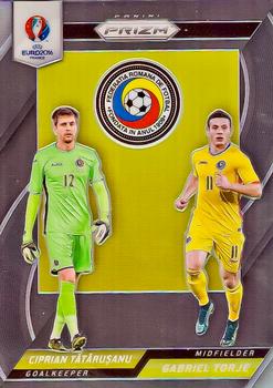 2016 Panini Prizm UEFA Euro - Country Combinations Duals Black Prizms #42 Gabriel Torje / Ciprian Tatarusanu Front