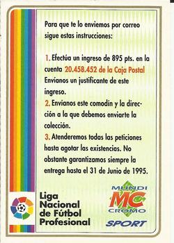 1994-95 Mundicromo Sport Las Fichas de La Liga - Mail in Promotions Soccer  - Gallery | Trading Card Database