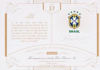 2015-16 Panini Flawless - International Icons Signatures Gold #II-P Pele Back