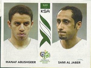 2006 Panini World Cup Stickers #595 Manaf Abushgeer / Sami Al Jaber Front