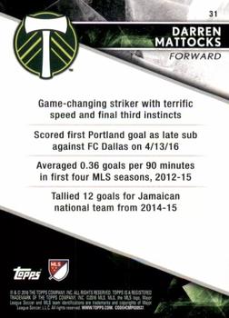 2016 Topps Apex MLS - Green #31 Darren Mattocks Back