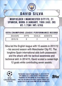 2017 Topps UEFA Champions League Showcase #130 David Silva Back