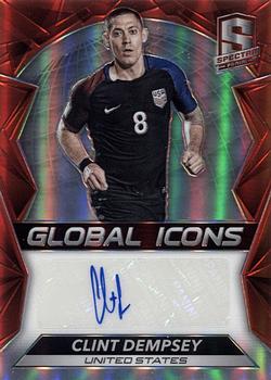 2016-17 Panini Spectra - Global Icons Autographs Red #GI-CD Clint Dempsey Front