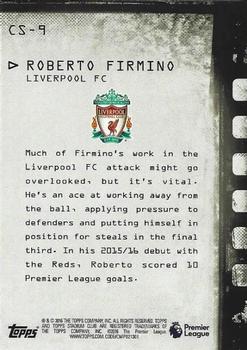 2016 Stadium Club Premier League - Contact Sheet Red #CS-9 Roberto Firmino Back
