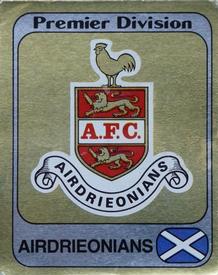 1981-82 Panini Football 82 (UK) #422 Airdrieonians Club Badge Front