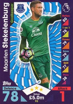 2016-17 Topps Match Attax Premier League #92 Maarten Stekelenburg Front