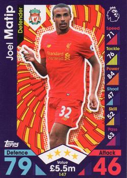 2016-17 Topps Match Attax Premier League #147 Joel Matip Front