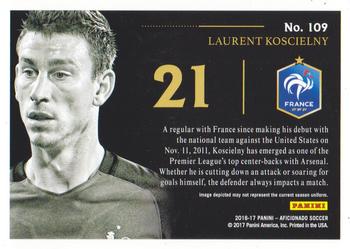 2017 Panini Aficionado - Artist's Proof Gold #109 Laurent Koscielny Back