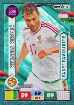 2017 Panini Adrenalyn XL Road to 2018 World Cup #HUN13 Nemanja Nikolic Front