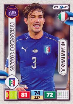 2017 Panini Adrenalyn XL Road to 2018 World Cup #ITA03 Alessio Romagnoli Front