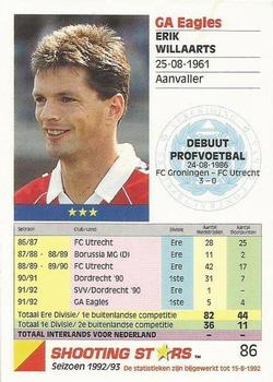 1992-93 Shooting Stars Dutch League #86 Erik Willaarts Back
