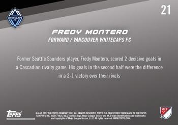 2017 Topps Now MLS #21 Fredy Montero Back