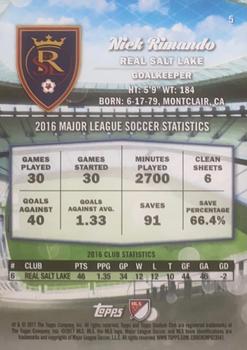 2017 Stadium Club MLS - Gold #5 Nick Rimando Back