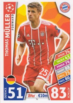 2017-18 Topps Match Attax UEFA Champions League #71 Thomas Müller Front