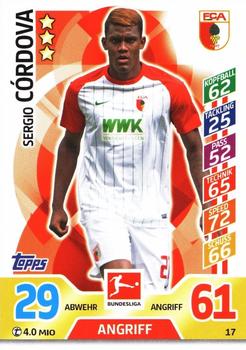 2017-18 Topps Match Attax Bundesliga #17 SergioCórdova Front