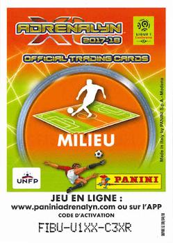 2017-18 Panini Adrenalyn XL Ligue 1 #279 Morgan Amalfitano Back