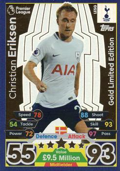 2017-18 Topps Match Attax Premier League - Limited Edition Gold #LE5G Christian Eriksen Front