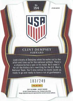 2017-18 Panini Select - Light Blue Die Cut #154 Clint Dempsey Back
