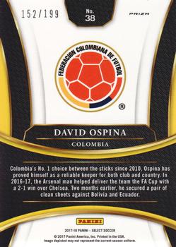 2017-18 Panini Select - Maroon #38 David Ospina Back