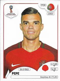 2018 Panini FIFA World Cup: Russia 2018 Stickers (Black/Gray Backs, Made in Italy) #116 Pepe Front