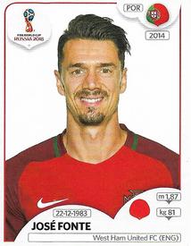 2018 Panini FIFA World Cup: Russia 2018 Stickers (Black/Gray Backs, Made in Italy) #117 Jose Fonte Front