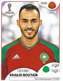 2018 Panini FIFA World Cup: Russia 2018 Stickers (Black/Gray Backs, Made in Italy) #168 Khalid Boutaib Front