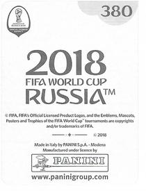 2018 Panini FIFA World Cup: Russia 2018 Stickers (Black/Gray Backs, Made in Italy) #380 Fabian Schar Back