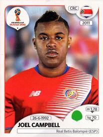 2018 Panini FIFA World Cup: Russia 2018 Stickers (Black/Gray Backs, Made in Italy) #409 Joel Campbell Front
