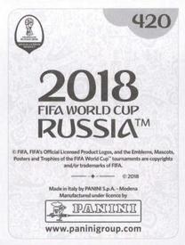 2018 Panini FIFA World Cup: Russia 2018 Stickers (Black/Gray Backs, Made in Italy) #420 Nikola Maksimovic Back