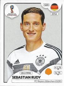 2018 Panini FIFA World Cup: Russia 2018 Stickers (Black/Gray Backs, Made in Italy) #445 Sebastian Rudy Front