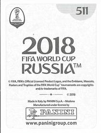 2018 Panini FIFA World Cup: Russia 2018 Stickers (Black/Gray Backs, Made in Italy) #511 Hwang Heechan Back