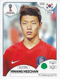 2018 Panini FIFA World Cup: Russia 2018 Stickers (Black/Gray Backs, Made in Italy) #511 Hwang Heechan Front