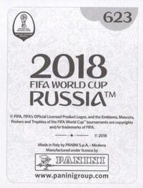 2018 Panini FIFA World Cup: Russia 2018 Stickers (Black/Gray Backs, Made in Italy) #623 Cheikh Ndoye Back