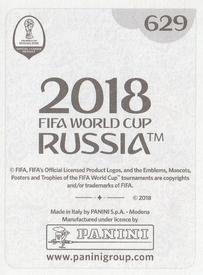 2018 Panini FIFA World Cup: Russia 2018 Stickers (Black/Gray Backs, Made in Italy) #629 M'Baye Niang Back