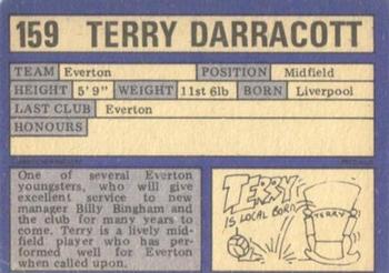 1973-74 A&BC Chewing Gum #159 Terry Darracott Back