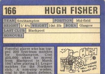 1973-74 A&BC Chewing Gum #166 Hugh Fisher Back