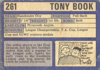 1973-74 A&BC Chewing Gum #261 Tony Book Back