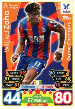 2017-18 Topps Match Attax Premier League - Mega Tin Exclusives : Game Changer #MT50 Wilfried Zaha Front