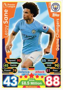 2017-18 Topps Match Attax Premier League - Mega Tin Exclusives : Game Changer #MT55 Leroy Sane Front